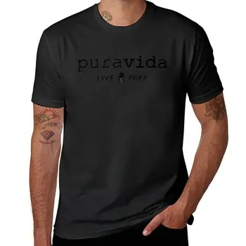  Новая футболка pura vida live free, быстросохнущая футболка, быстросохнущая футболка, спортивные рубашки, топы больших размеров, мужские футболки