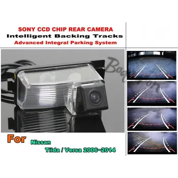  Камера Smart Tracks Chip Для Nissan Tiida/Versa 2006 ~ 2014 HD CCD Интеллектуальная Динамическая Парковочная Камера Заднего Вида автомобиля
