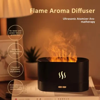  Увлажнитель Воздуха Fragrance Flame Для Офисной Йоги В автомобиле Essential Humidifier Автомобильный Красочный Атмосферный Свет
