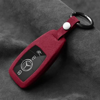  Чехол Для Дистанционного Ключа Автомобиля из Алькантары Mercedes Benz AMG W176 W203 W204 W205 W211 W212 CLA A C E Class Автоаксессуары