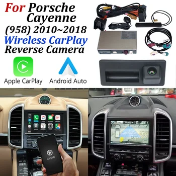  Для Porsche Cayenne 958 92A 2011 ~ 2018 Беспроводной Apple CarPlay Car Play Android Поддержка автоматического зеркала заднего вида HD Камера заднего вида