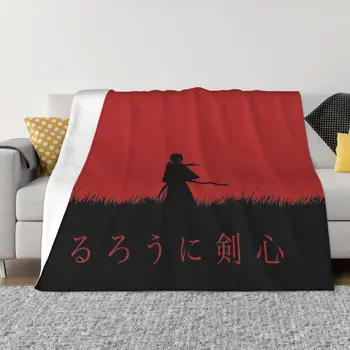  Одеяла Rurouni Kenshin Manga, Коралловый флис, Плюшевое украшение, постельное белье для спальни, Покрывало для дивана