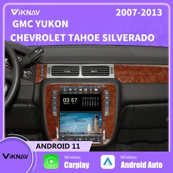  Android 11-12, 1 дюймовый автомобильный стереоприемник для GMC Yukon/ Chevrolet Tahoe Silverado 2007-2013 Навигационный мультимедийный плеер GPS